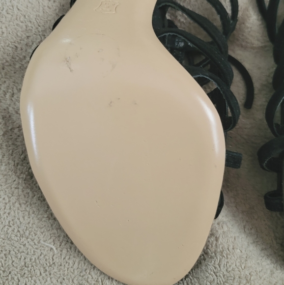 Gianvito Rossi Black Suede Caged Stiletto Heels Size 9.5/41 Like New Condition - Picture 9 of 16